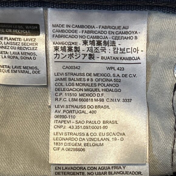 Men's Levis 514 Straight Denim Jeans SZ 36x32 Blue Cotton Modern White Tab - Picture 8 of 12